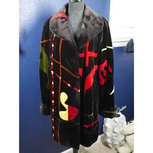 Stunning Zuki Styled Abstract Sheared Female Mink Fur Coat Jacket